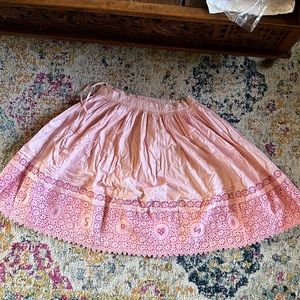 Vintage Authentic Peruvian Pollera skirt  14 1/2in. tie waist. Stunning piece.